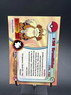 2000 Pokemon Topps Chrome Growlithe Chrome Series 1 #58 - Image 4