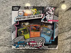 Pokemon TCG SV10.5 Black Bolt & White Flare Unova Poster Collection Box Sealed - Image 1