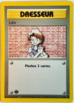 Leo [Bill] 91/102 Base Set 1st Edition French Pokemon 1999 M/NM Pack to Sleeve - Image 1