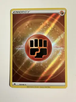 Fighting Energy Textured Full Art #157/159 R Holofoil Crown Zenith NM Pokemon - Image 1