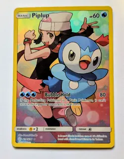 Piplup (Secret) 239/236 Sm-Cosmic Eclipse Holo NM Pokemon TCG - Image 1