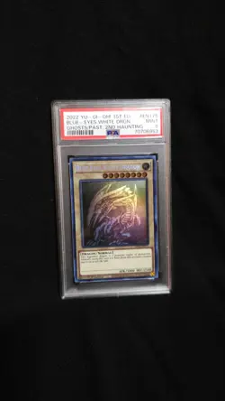 Yu-Gi-Oh TCG GFP2-EN175 Blue-Eyes White Dragon Ghost Rare 1st Edition PSA 9 - Image 1