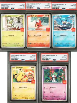 PSA10 Pikachu Sprigatito Fuecoco Quaxly Ralts McDonald's Pokemon Card Japanese - Image 1