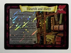 HARRY POTTER TCG DIAGON ALLEY HOLO FOIL RARE CARD #8/80 FLOURISH AND BLOTTS LP - Image 1