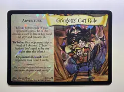 2001 HARRY POTTER TCG BASE SET FOIL RARE CARD #6/116 GRINGOTTS CART RIDE MP - Image 1