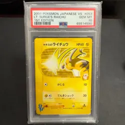 PSA 10 Surge's Raichu 053/141 1st Edition Gym Challenge Pokemon Card Japanese - Image 1