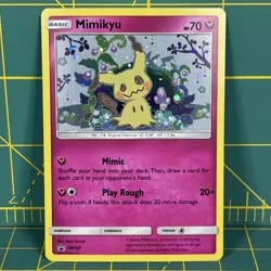 Mimikyu Promo SM163 Team Up Blister Pokemon Card Sun & Moon Holo - Image 1