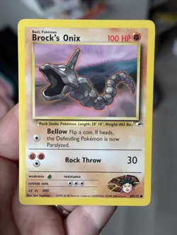 Brock's Onix 69/132 Gym Heroes Unlimited Pokemon Card - Image 1