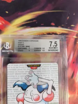 Pokemon Card Mr Mime Monsters collection Carddass 1996 Japan BGS Beckett 7.5 (9) - Image 4