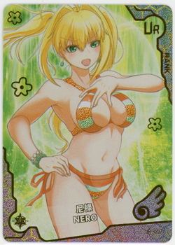 ❤NERO CLAUDIUS - Goddess Story ANIME WAIFU Card - MAIDEN PARTY 5 - UR-007 - FGO - Image 1