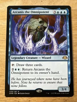 ARCANIS THE OMNIPOTENT mtg NM-M Dominaria Remastered 1 Rare - Image 1