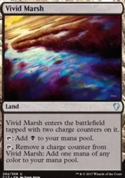 1x Vivid Marsh NM-Mint, English Commander 2017 MTG Magic - Image 1