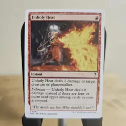 Unholy Heat White Border MTG Mystery Booster 2 - NM MB2 - Image 1