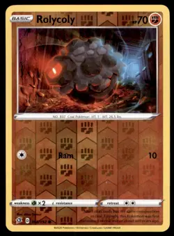 Pokemon TCG Rolycoly Sword & Shield - Rebel Clash #105 Holo Reverse - Image 1