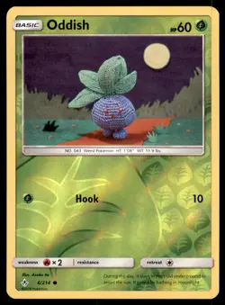 Pokemon TCG Oddish Sun & Moon - Unbroken Bonds #6 Holo Reverse - Image 1