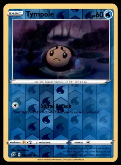 Pokemon TCG Tympole Sword & Shield - Rebel Clash #44 Holo Reverse - Image 1