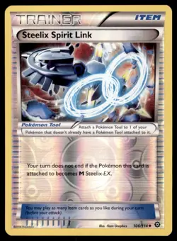 Pokemon TCG Steelix Spirit Link XY - Steam Siege #106 Holo Reverse - Image 1