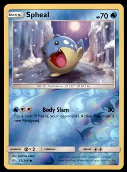Pokemon TCG Spheal Sun & Moon - Cosmic Eclipse #50 Holo Reverse - Image 1