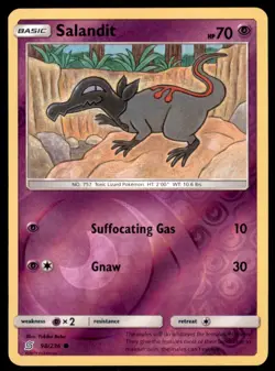 Pokemon TCG Salandit Sun & Moon - Unified Minds #98 Holo Reverse - Image 1