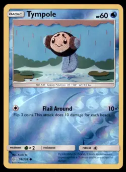 Pokemon TCG Tympole Sun & Moon - Cosmic Eclipse #58 Holo Reverse - Image 1