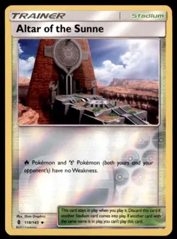 Pokemon TCG Altar of the Sunne Sun & Moon - Guardians Rising #118 Holo Reverse - Image 1
