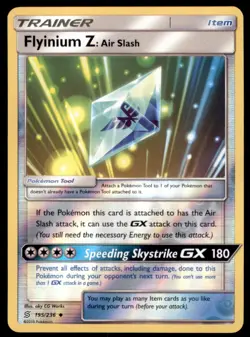 Pokemon TCG Flyinium Z: Air Slash Sun & Moon - Unified Minds #195 Holo Reverse - Image 1