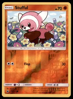 Pokemon TCG Stufful Sun & Moon - Crimson Invasion #55 Holo Reverse - Image 1