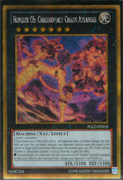 NUMBER C6: CHRONOMALY CHAOS ATLANDIS • Oro Segreta • PGLD EN018 • Unl • Yugioh! - Image 1