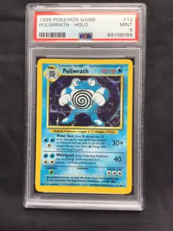 Pokemon Cards: Base Set Rare Holo: Poliwrath 13/102 PSA 9 - Image 2