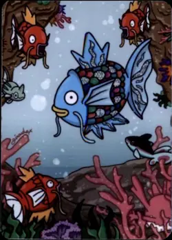 Spaced Out Custom Pokemon Fan Art Cards Multicolor Magikarp Artwork - Image 1