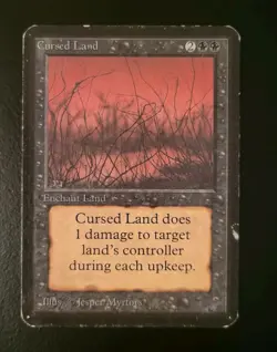 Cursed Land - Beta - Magic the Gathering MTG Card - Image 1