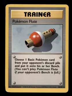 3x Pokemon Card WOTC Pokemon Flute Base Set 86/102 MODERATELY PLAYED Non-Holo!!! - Image 1