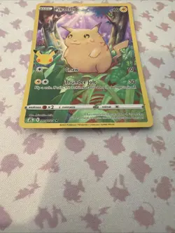 Pikachu 5/25, NM Full Art Holo, Pokemon Celebrations 25th Anniversary TCG Card - Image 4