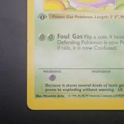 MIS-CUT Koffing 51/102 - 1ST EDITION Shadowless - Base Set - Pokemon Card - LP/P - Image 5