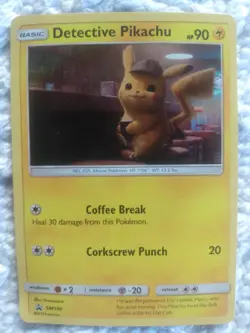 Detective Pikachu - SM190 - Pokemon Sun & Moon Promo Holo Rare Movie Card NM - Image 1