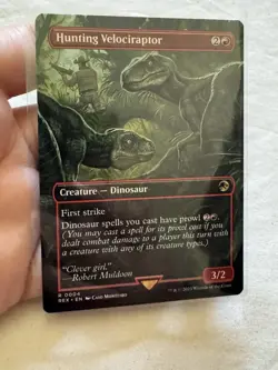 Magic The Gathering Hunting Velociraptor Borderless The Lost Caverns of Ix Reg - Image 2