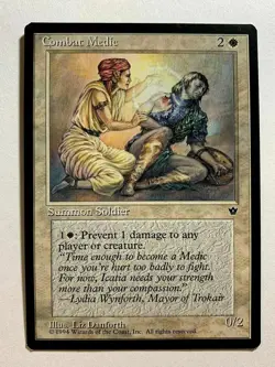 COMBAT MEDIC - LIZ DANFORTH Fallen Empires 1994 Magic The Gathering MTG - Image 1