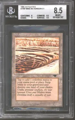 Magic MTG Antiquities Strip Mine (No Horizon) BGS 8.5 (8 8.5 9 9.5) NEAR MINT NM - Image 1