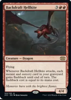 x1 Backdraft Hellkite R MTG Double Masters 2022 M/NM, English - Image 1