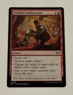 MTG Untimely Malfunction - Duskmourn: House Of Horror LP - Image 1