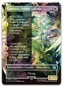 Summon: Primal Garuda (Borderless) #360 (Foil) (NM) Final Fantasy FIN Magic MTG - Image 1