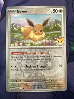 Eevee 2025 Pokemon Day Promo 074/131 from Prismatic Evolutions Blister NM - Image 1