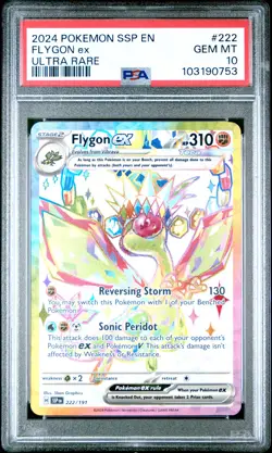 2024 POKEMON SSP EN-SURGING SPARKS ULTRA RARE #222 FLYGON EX PSA 10 - Image 1
