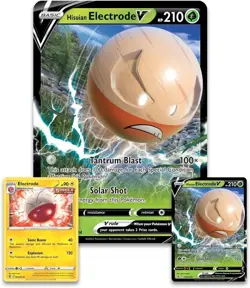 PoKeMoN TCG Hisuian Electrode V Box 2 Foil Promo 1 Foil Oversize 4 Booster Packs - Image 3