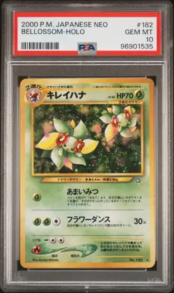 2000 POKEMON JPN NEO #182 BELLOSSOM-HOLO PSA 10 - Image 1