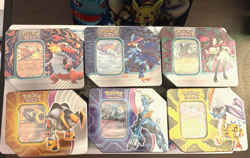 Pokemon TCG Lot: Paradox Destinies & Paldean Partners Tins - Sealed - Image 1