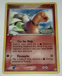 Pokemon TCG Torkoal 27/92 Non-Holo Rare 2006 EX Legend Maker Stamped Mint - Image 1