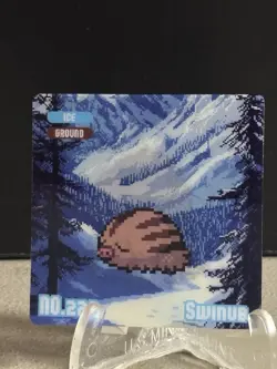 Pokemon Eif origin Gameboy Lenticular Swinub/ Piloswine #D1 - Image 1