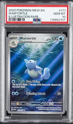 2023 POKEMON MEW EN-151 ILLUSTRATION RARE #171 WARTORTLE PSA 10 - Image 1