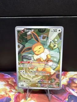 Pokemon Eevee SVP 173 Prismatic Evolutions ETB Holo Black Star Promo NM 2 - Image 1